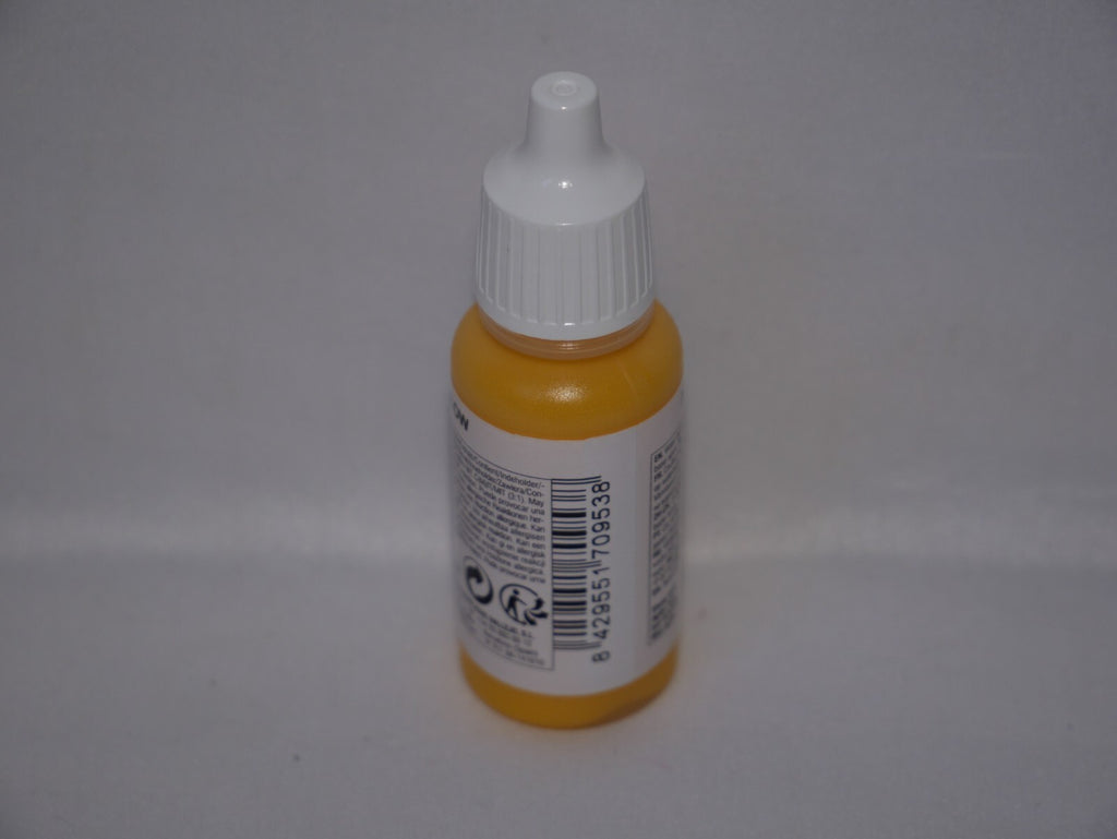 Vallejo Model Color Flat Yellow Acrylic 17ml/0.57 fl oz Dropper Bottle - 70.953