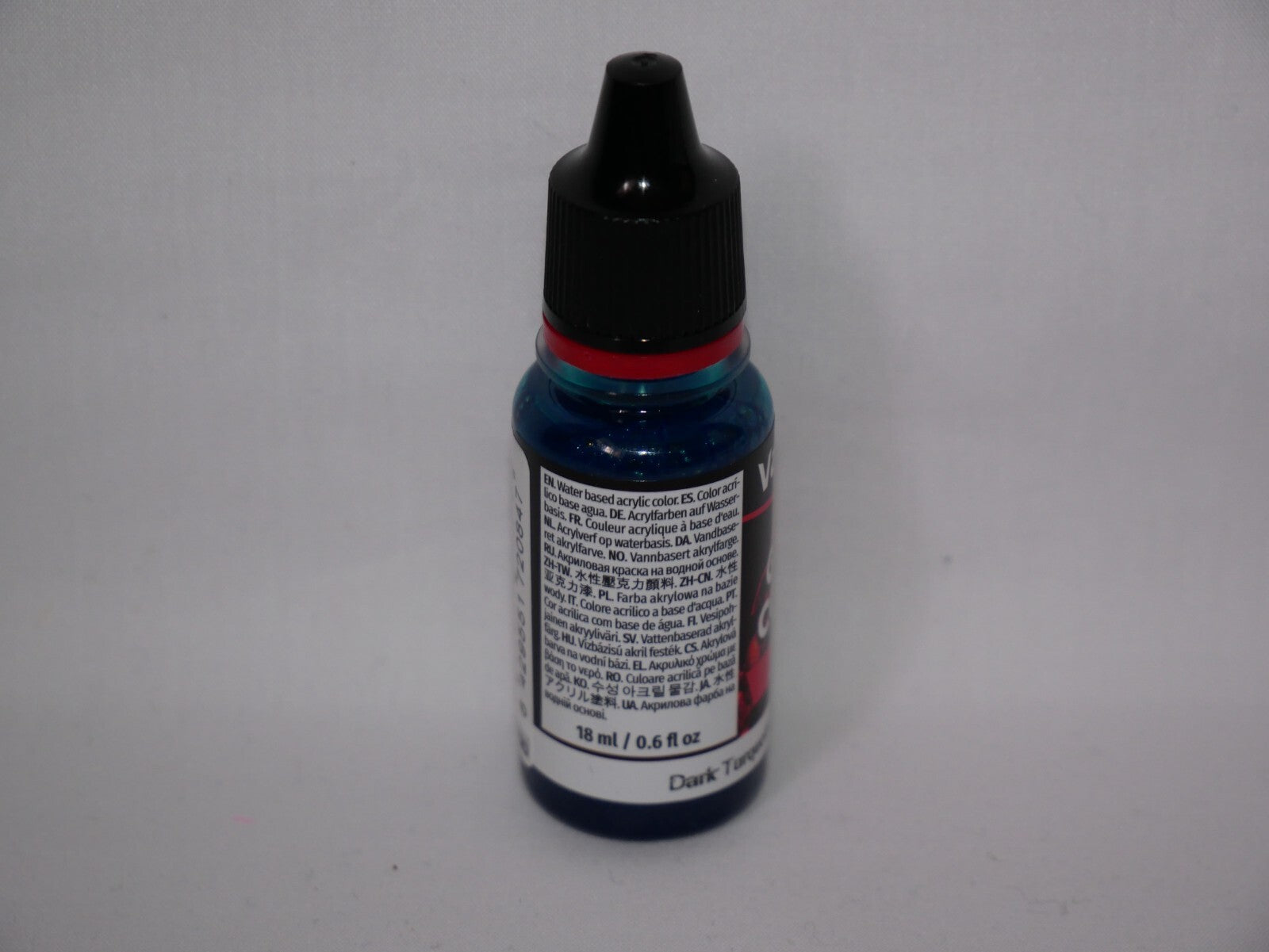 Vallejo Game Color Acrylic Inks Range Dark Turquoise 18ml Dropper Bottle 72.084