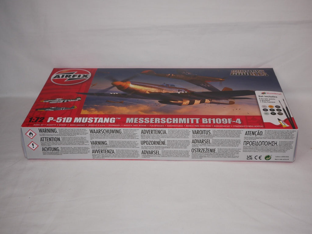 Airfix 1:72 Scale Dogfight Doubles P-51 Mustang Vs Messerschmitt Bf109F-4 A50193