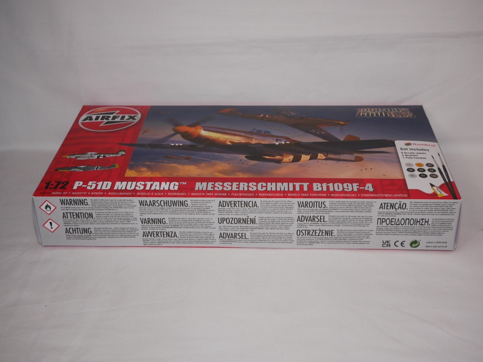 Airfix 1:72 Scale Dogfight Doubles P-51 Mustang Vs Messerschmitt Bf109F-4 A50193