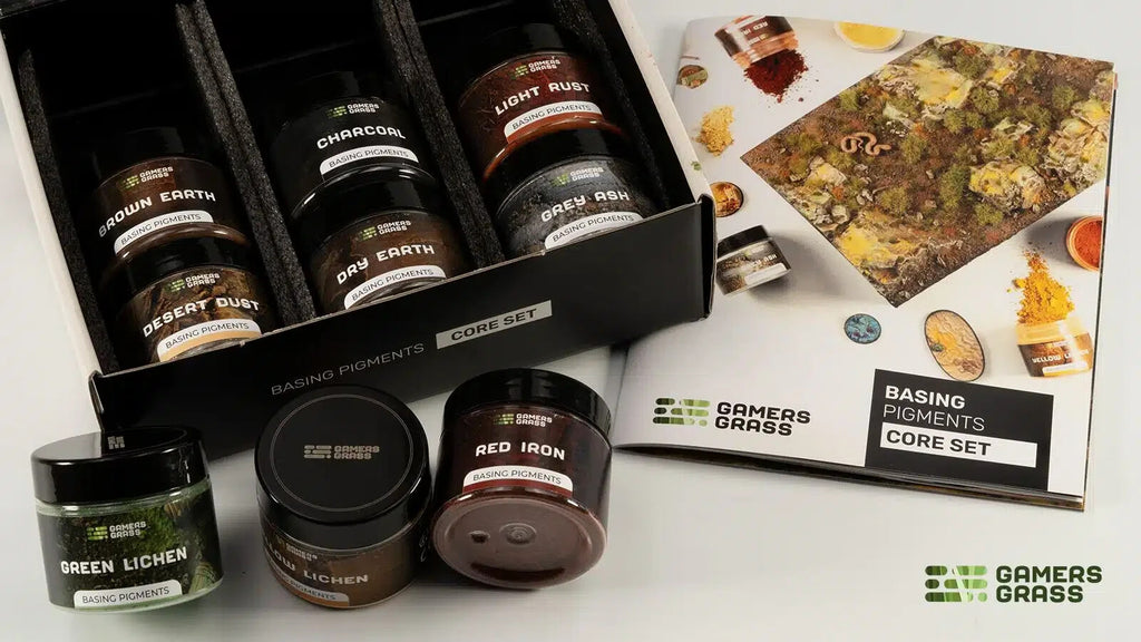 Gamers Grass Basing Pigments (9 Piece) Core Set For Modelling Dioramas - GGSB-BPCS