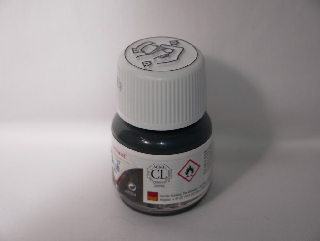 Humbrol Scale Modelling Enamel Dark Grey Wash (28ml) Glass Jar Bottle - AV0204