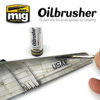 Ammo By Mig Jimenez Medium Grey Oilbrusher With Fine Brush Applicator A.MIG-3509