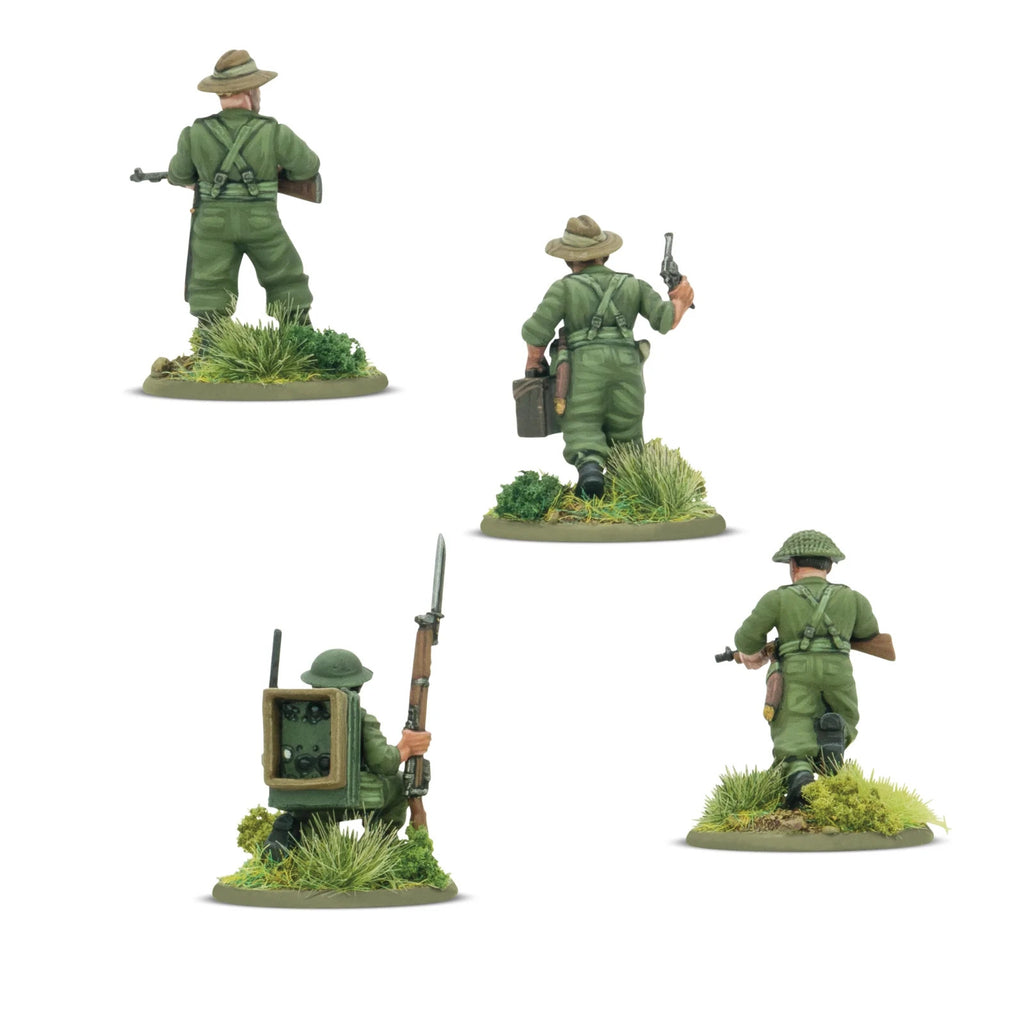 Warlord Games Bolt Action 1:56 (28mm) Scale 4x Resin Gurkha HQ Units - 403201201