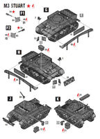 Warlord Games Bolt Action 1:56 Scale WWII M3 Stuart Light Tank Model - 402013002