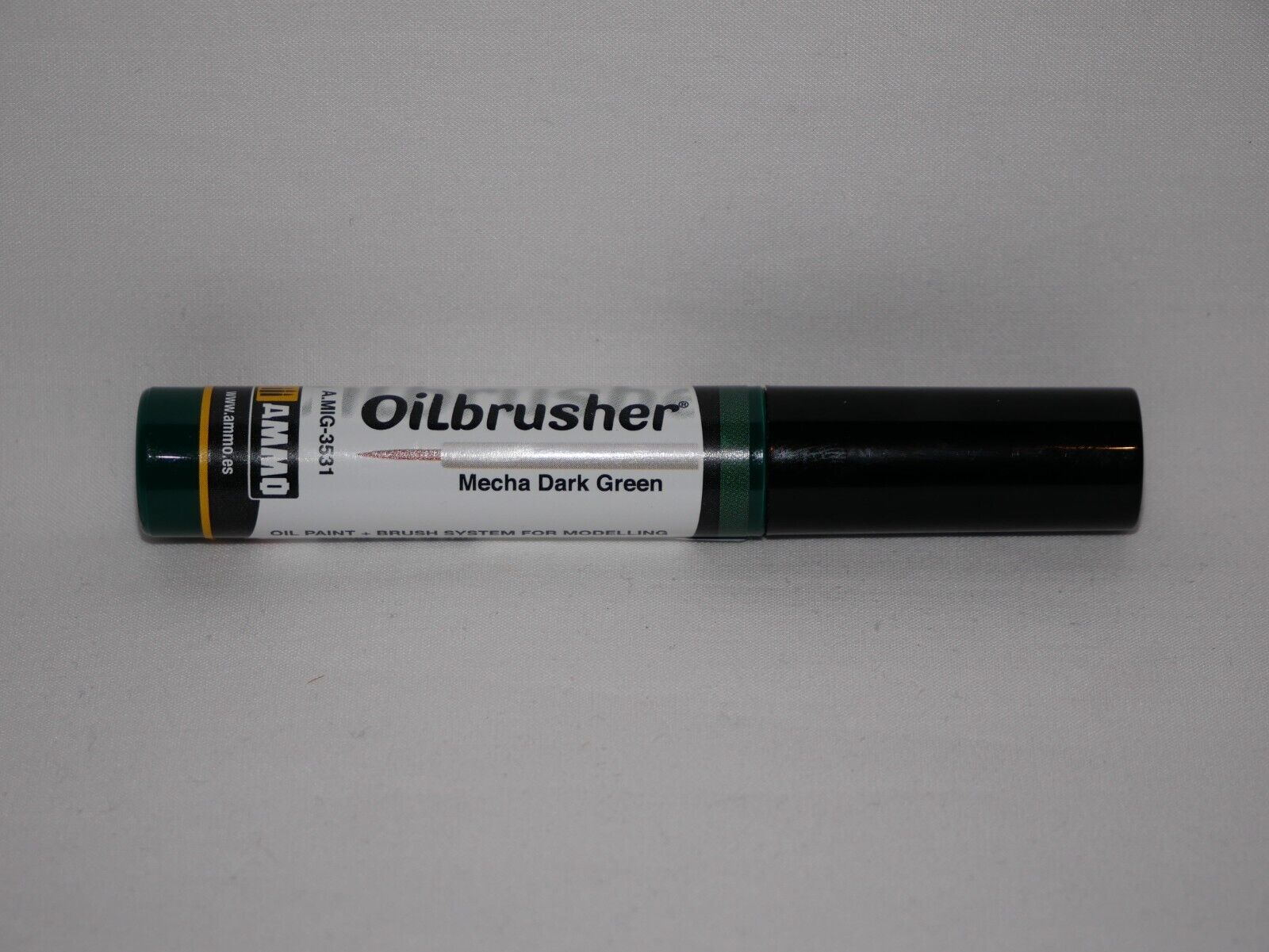 Ammo By Mig Jimenez Mecha Dark Green Oilbrusher Fine Brush Applicator A.MIG-3531