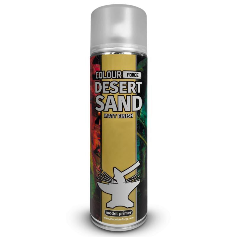 The Colour Forge Desert Sand Matt Finish Model Primer 500ml Aerosol Spray Can