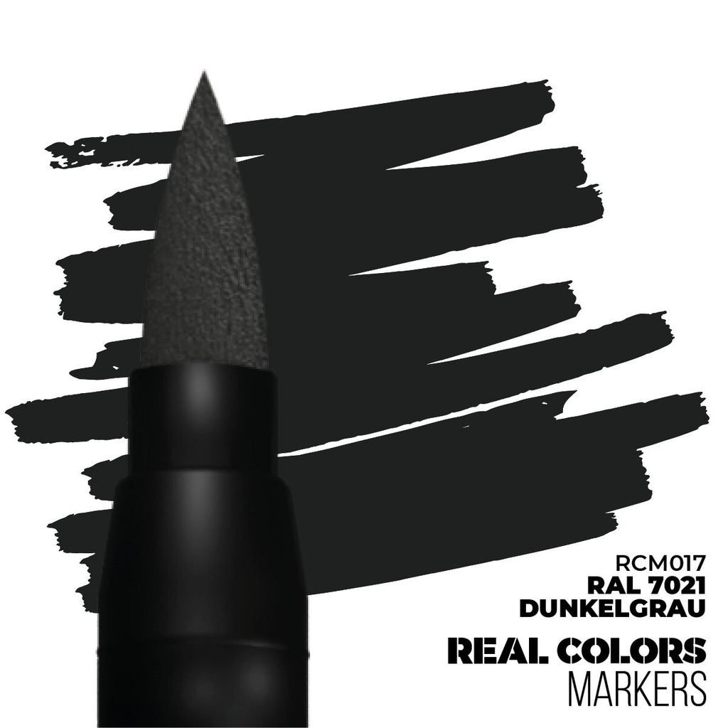 AK Interactive Real Colors Acrylic Fast Dry Markers RAL 7021 Dunkerlgrau RCM017