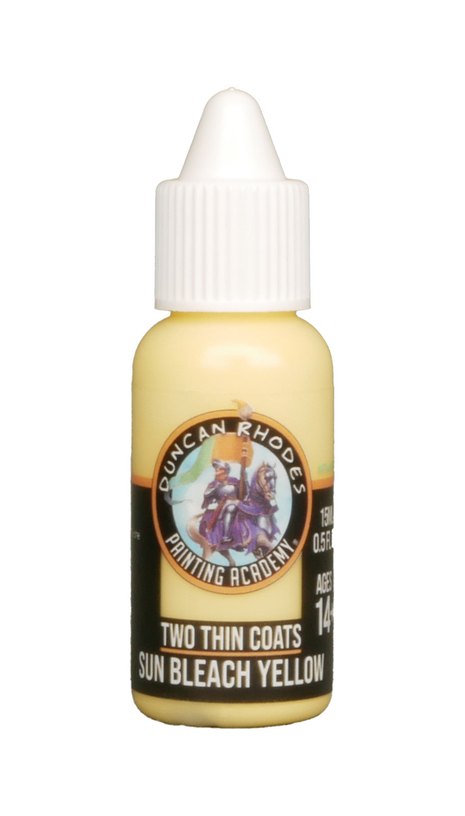 Duncan Rhodes Painting Academy Two Thin Coats Range Sun Bleach Yellow 15ml 10131