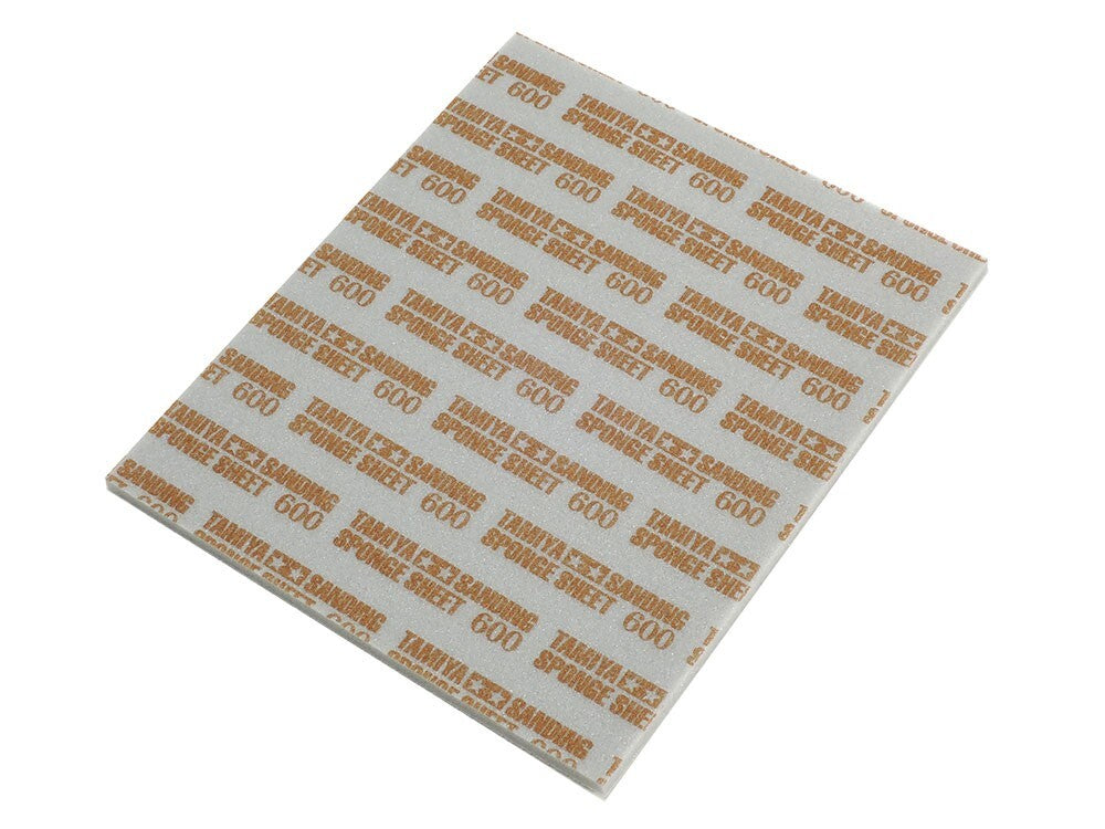 Tamiya Single Piece Flexible Sanding Sponge Sheet 600 Grit (114 x 140mm) - 87148