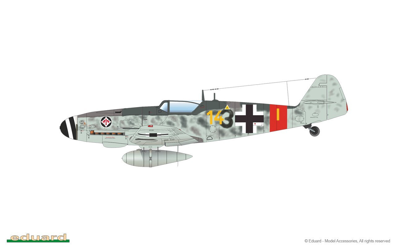 Eduard 1:48 Scale WWII Messerschmitt Bf 109G-6/AS Weekend Edition Kit - 84169