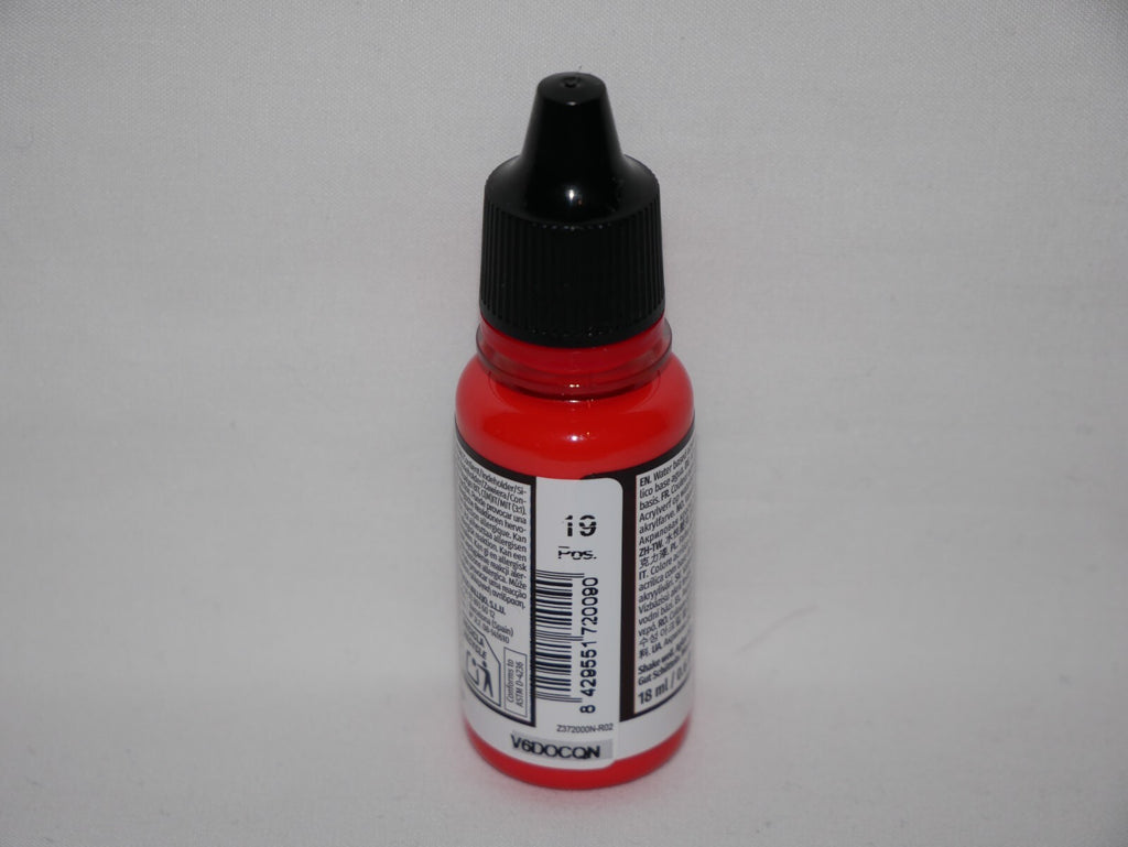 Vallejo Game Color Acrylic Range Hot Orange 18ml/0.6 fl oz Dropper Bottle 72.009