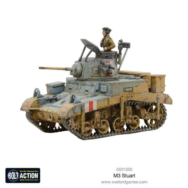 Warlord Games Bolt Action 1:56 Scale WWII M3 Stuart Light Tank Model - 402013002