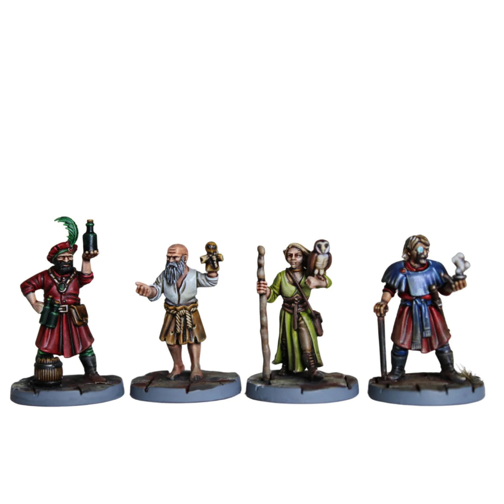 Wargames Atlantic Classic Fantasy 28mm Hard Plastic Villagers Figures - WAACF010