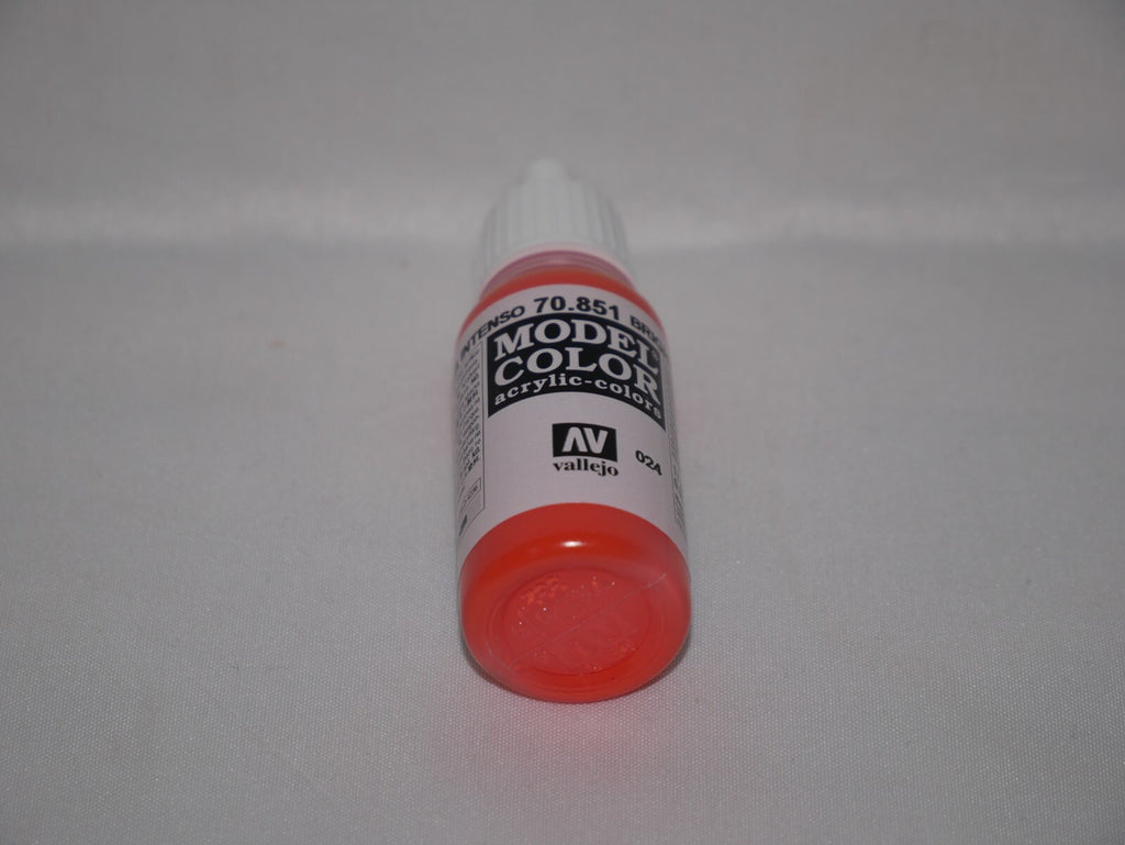 Vallejo Model Color Bright Orange Acrylic 17ml/0.57 fl oz Dropper Bottle  70.851