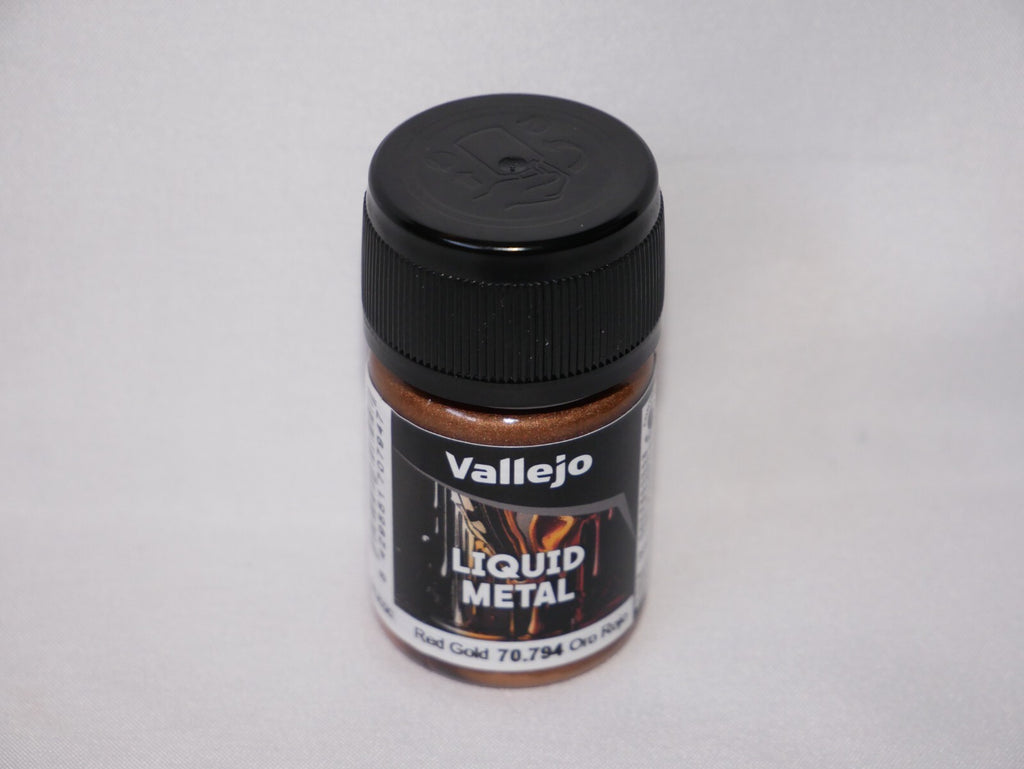 Vallejo Liquid Metal Red Gold Metallic Alcohol Based 35ml / 1.15 fl oz - 70.794