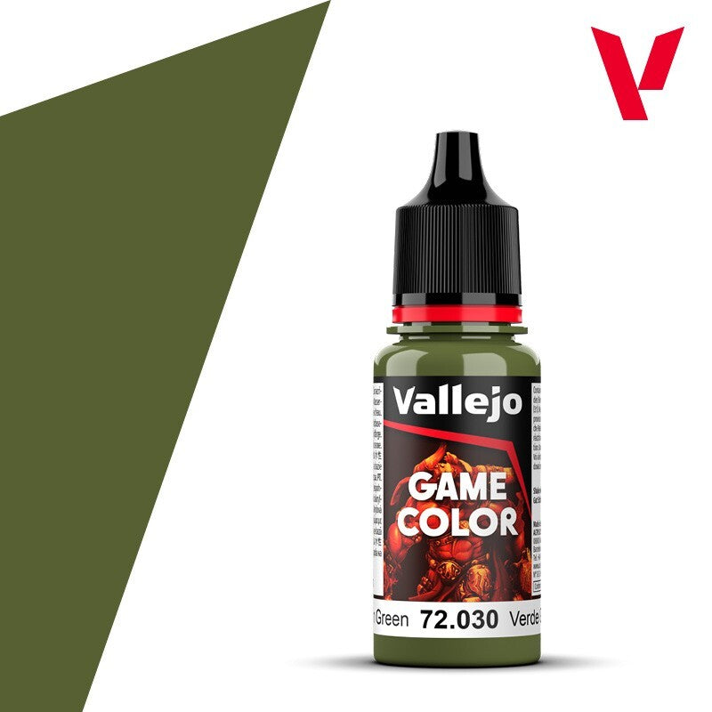 Vallejo Game Color Acrylics Goblin Green 18ml/0.6 fl oz Dropper Bottle - 72.030