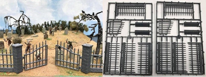 Renedra Limited Generic Scenery & Bases 1/56 (28mm) Scale Model Railings & Gate