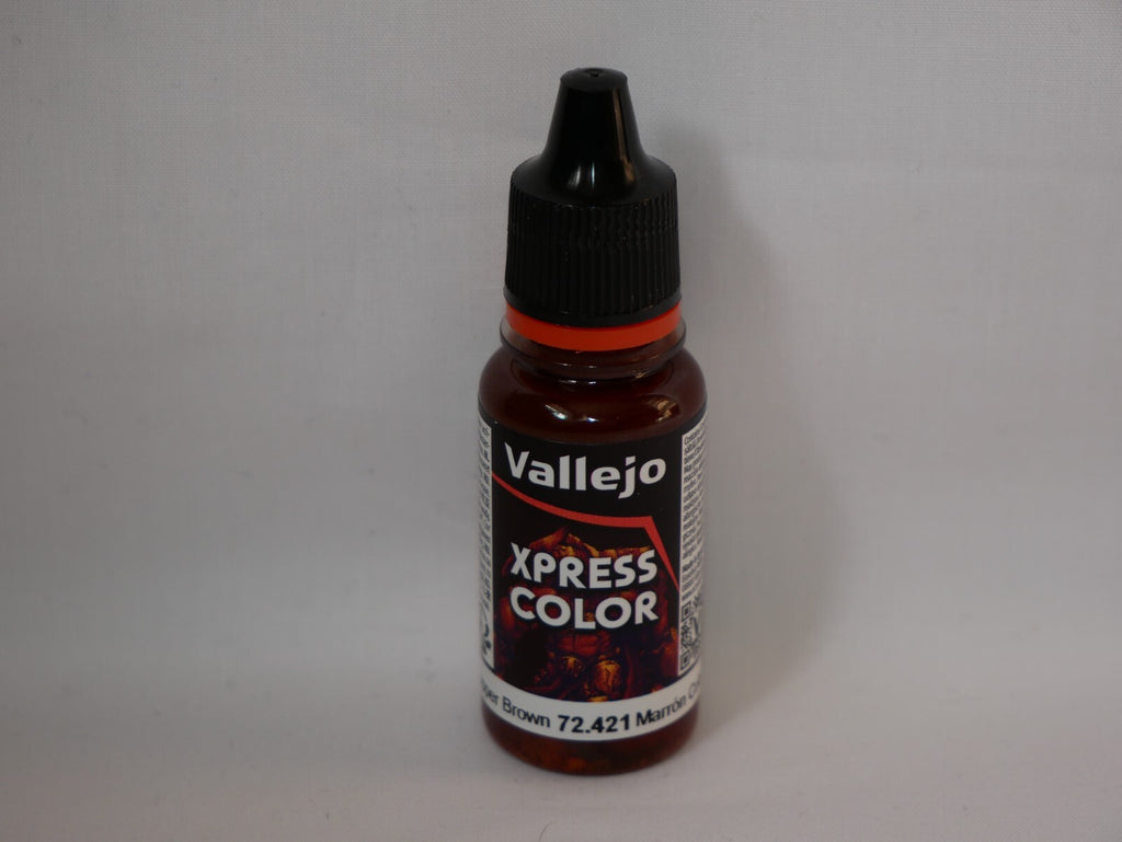 Vallejo Xpress Color Acrylic Copper Brown 18ml/0.6 fl oz Dropper Bottle - 72.421