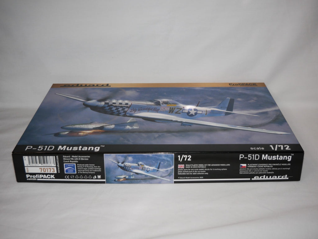 Eduard 1:72 Scale North American P-51D Mustang ProfiPACK Edition Model Kit 70173