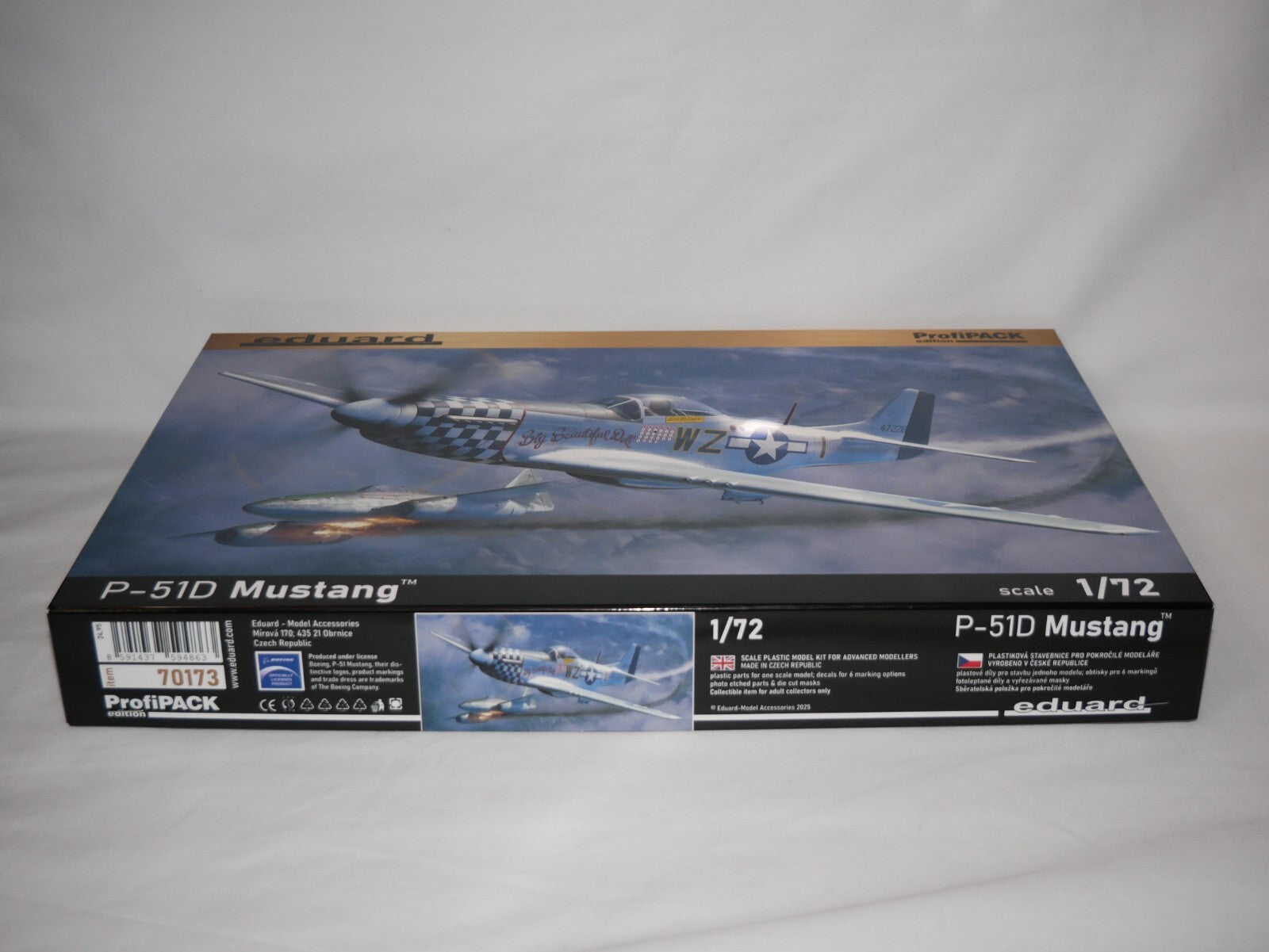 Eduard 1:72 Scale North American P-51D Mustang ProfiPACK Edition Model Kit 70173