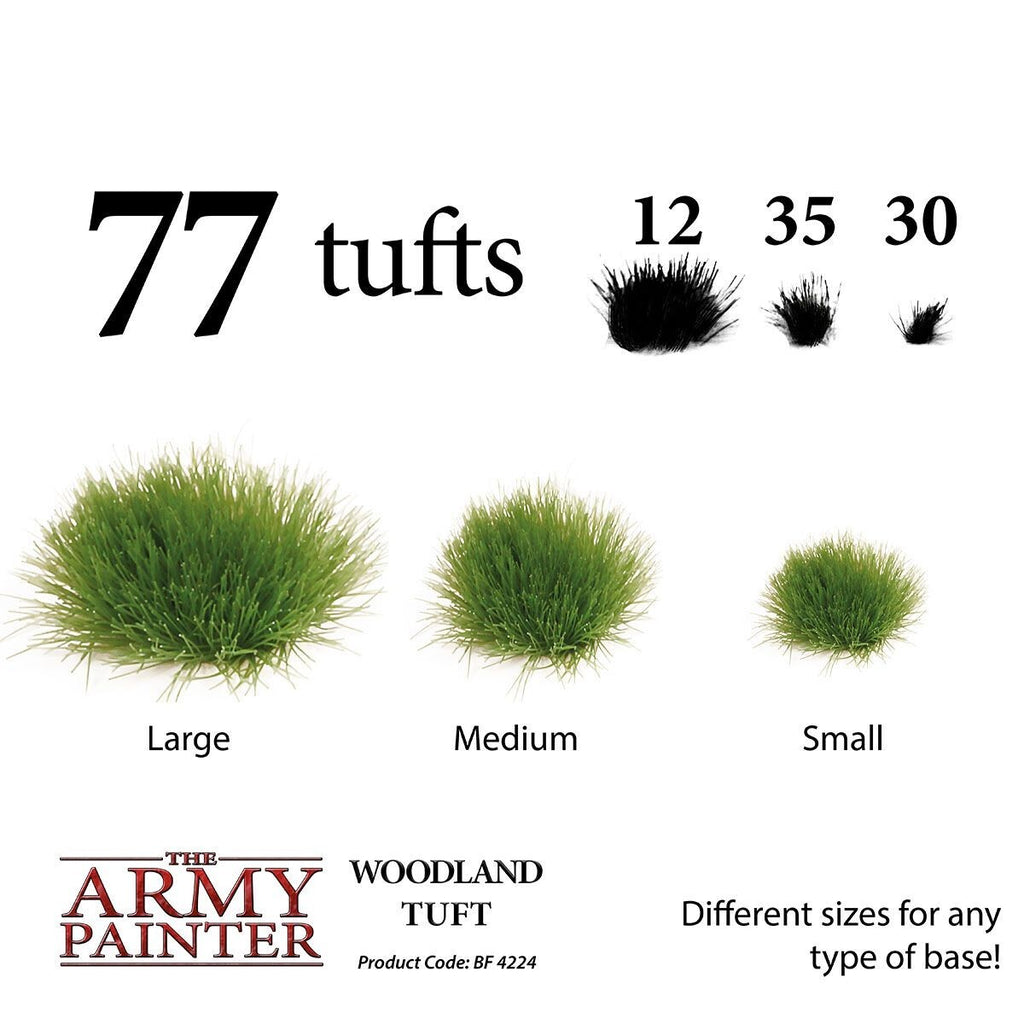 The Army Painter Battlefields Woodland Tufts For Wargaming (77) Per Pack BF4224