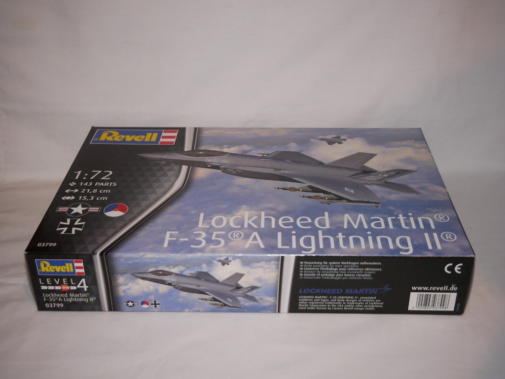 Revell 1:72 Scale Lockheed Martin F-35 A Lightning II Kit Skill Level 4 - 03799