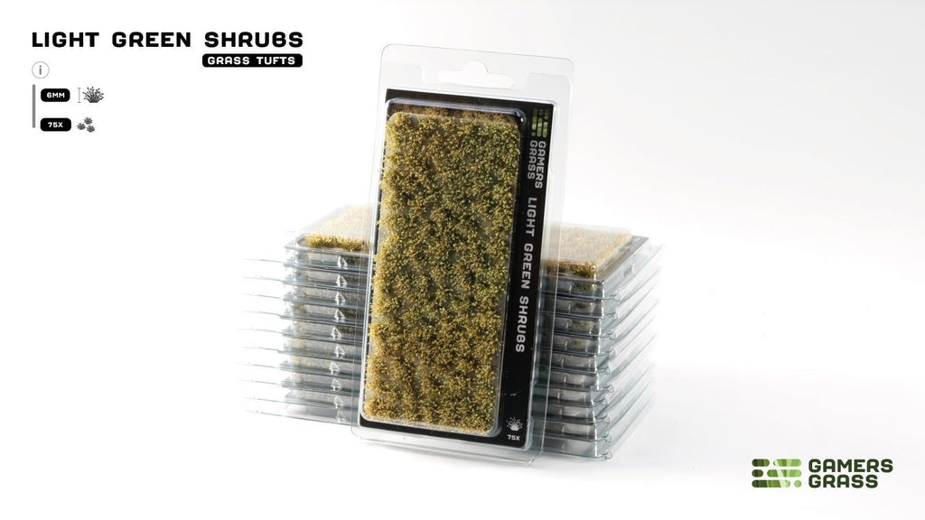 Gamers Grass Light Green Shrubs Grass Tufts For Model Bases 75x Per Pack GGFS-LG