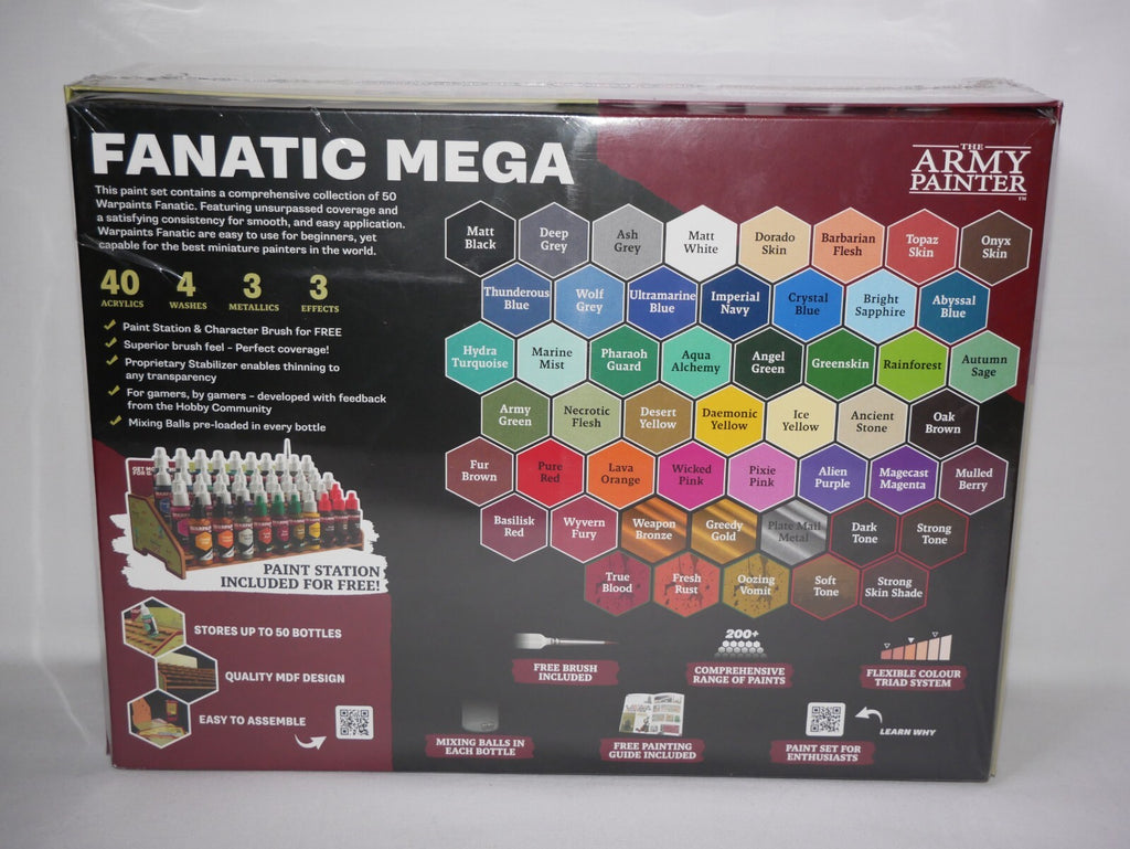The Army Painter Warpaints Fanatic Range Mega Paint Set (50 Colours) - WP8067