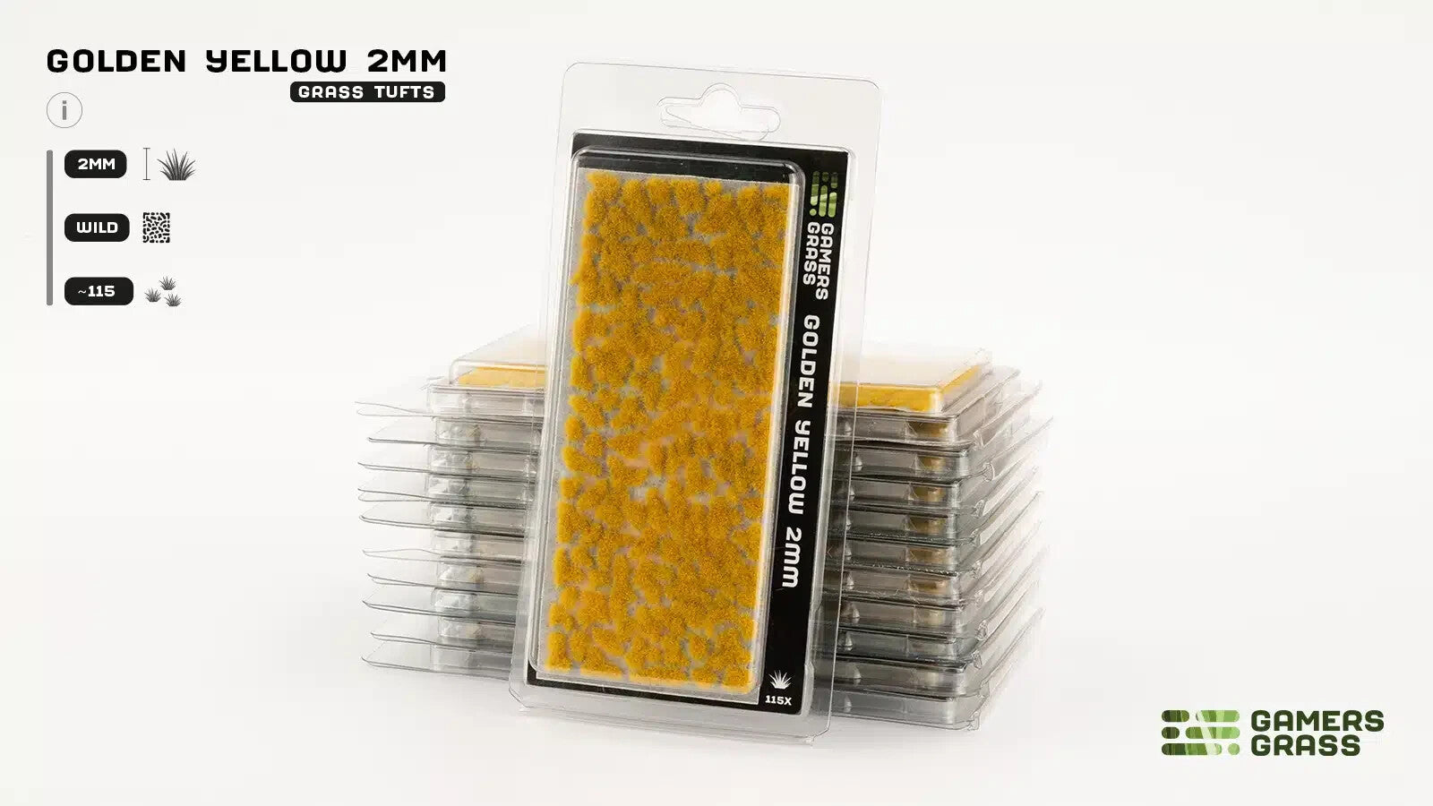Gamers Grass Golden Yellow 2mm Tufts For Wargaming Bases (115) Per Pack - GG2-GY
