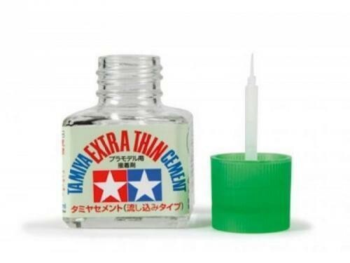 Tamiya Extra Thin Polystyrene Cement For Plastic Models 40ml Glass Jar - 87038