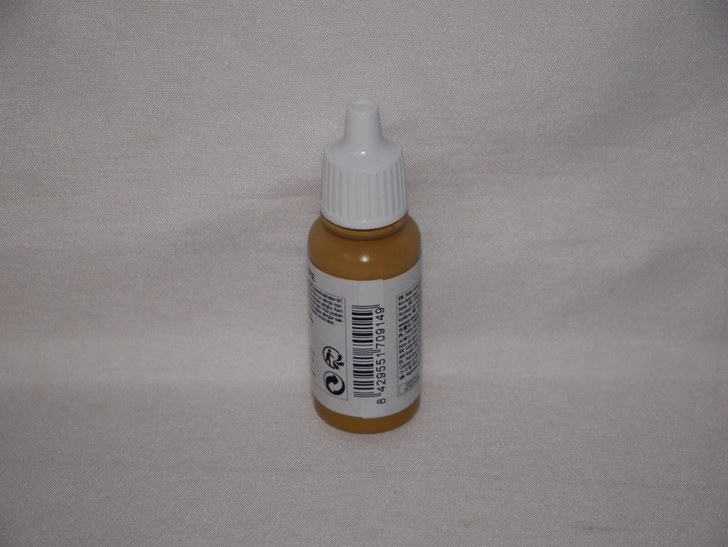 Vallejo Model Color Green Ochre Acrylic 17ml/0.57 fl oz Dropper Bottle - 70.914
