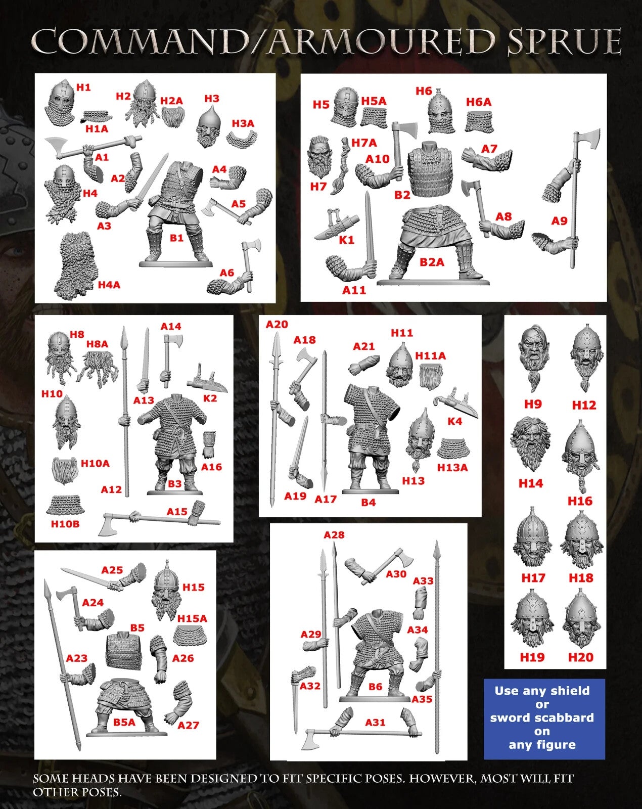 Victrix Warriors Of The Dark Ages 28mm Scale Hard Plastic Rus Infantry - VXDA018