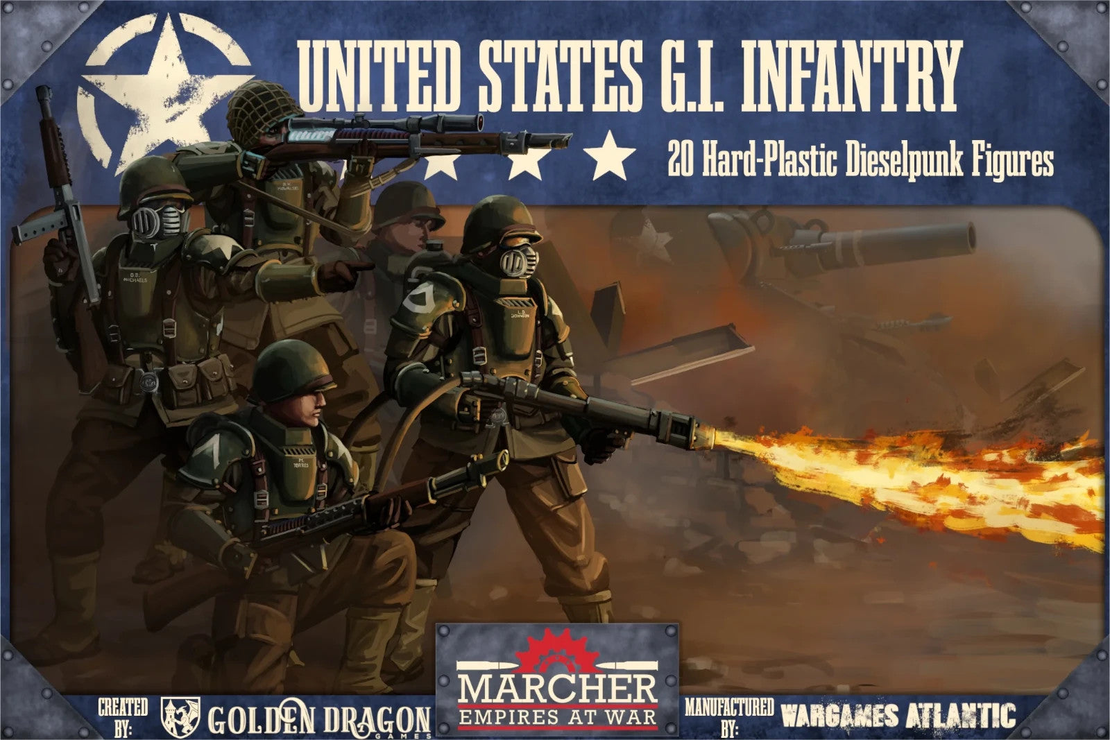 Wargames Atlantic Marcher Empires At War United States G.I. Infantry - MUSA001P