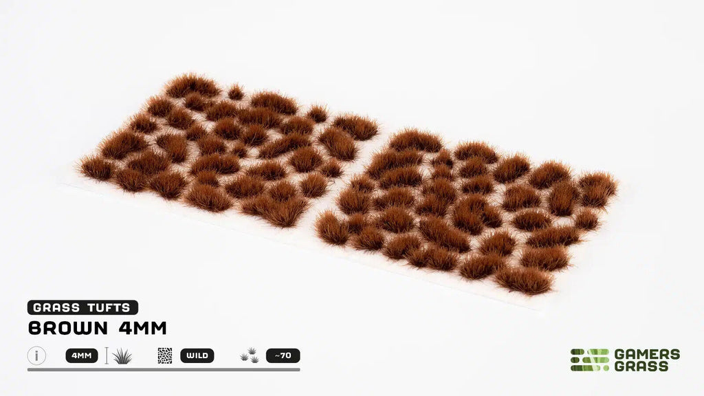 Gamers Grass Wild Brown 4mm Tufts For Wargaming Mini Bases (70) Per Pack - GG4-B