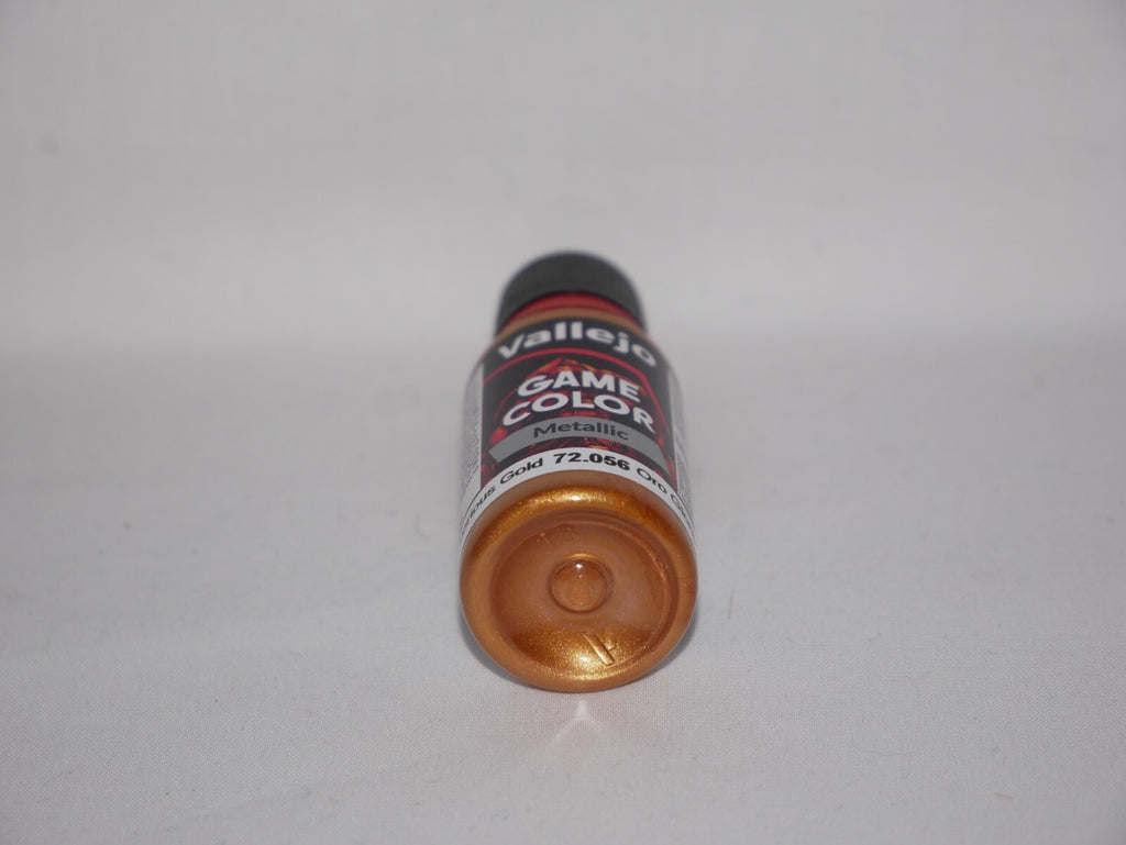 Vallejo Game Color Acrylic Metallics Glorious Gold 18ml Dropper Bottle - 72.056