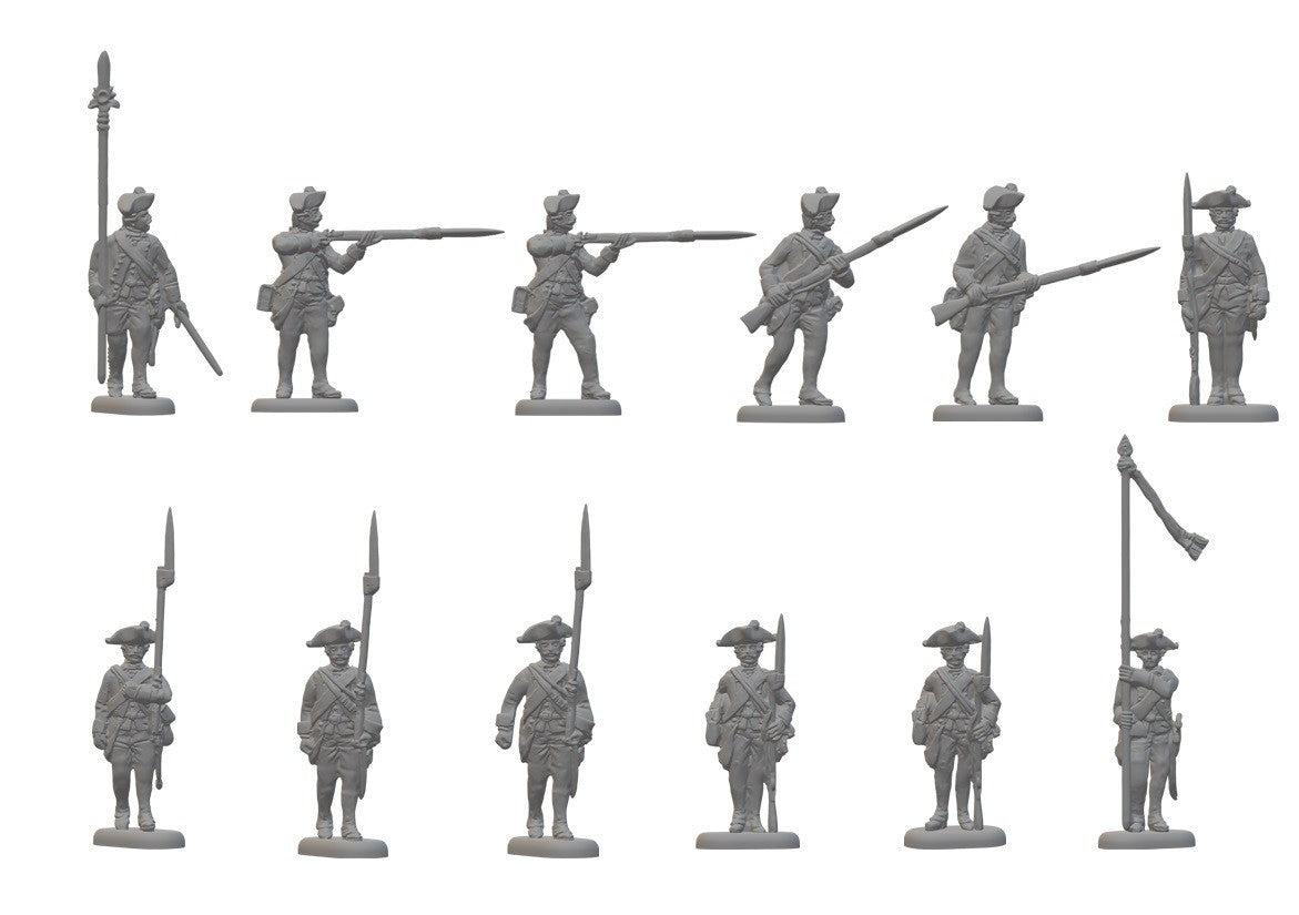 Hat Industrie 1:72 Scale American War Of Independence Hessian Musketeers - 8349