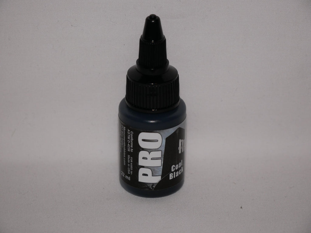 Monument Hobbies Pro Acryl Paint Range Coal Black 22ml Twist Top Bottle MPA-002