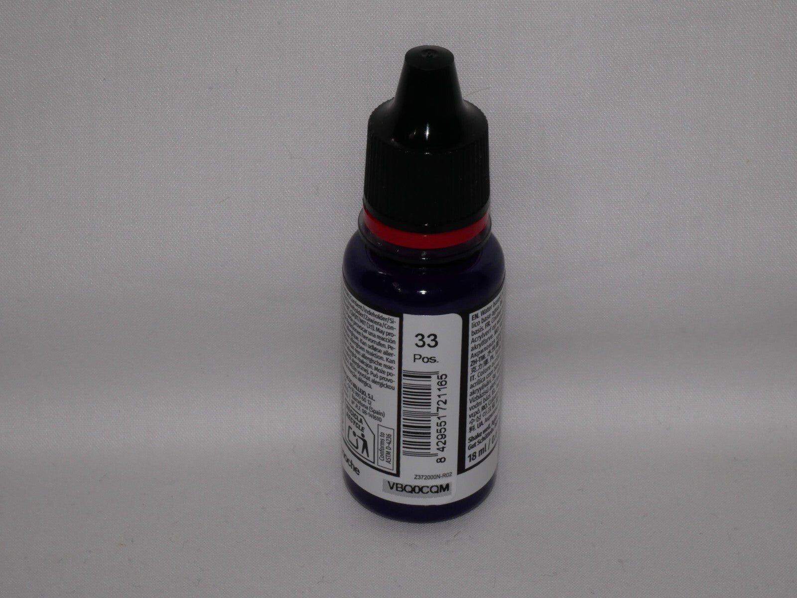 Vallejo Game Color Acrylics Midnight Purple 18ml/0.6 fl oz Dropper Bottle 72.016