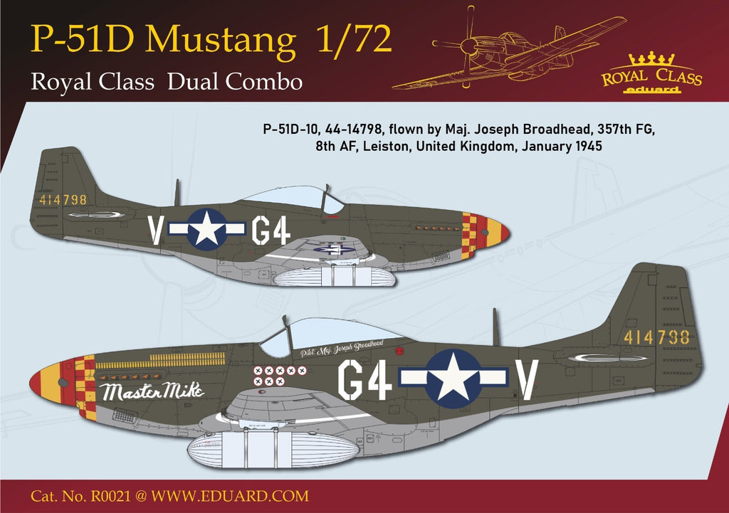 Eduard 1:72 Scale P-51D Mustang Dual Combo Set 'The Royal Class Edition' - R0021