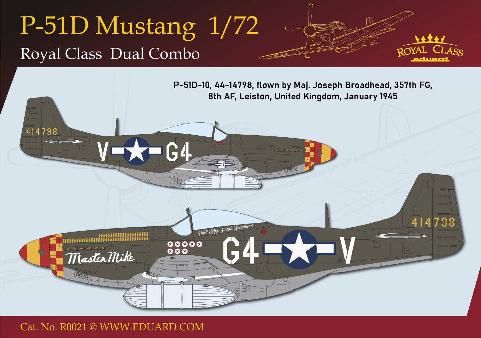 Eduard 1:72 Scale P-51D Mustang Dual Combo Set 'The Royal Class Edition' - R0021