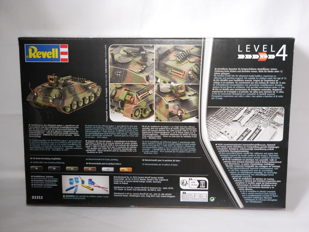 Revell 1:35 Raketenjagdpanzer Jaguar 1 Rocket Destroyer Kit Skill Level 4 03353