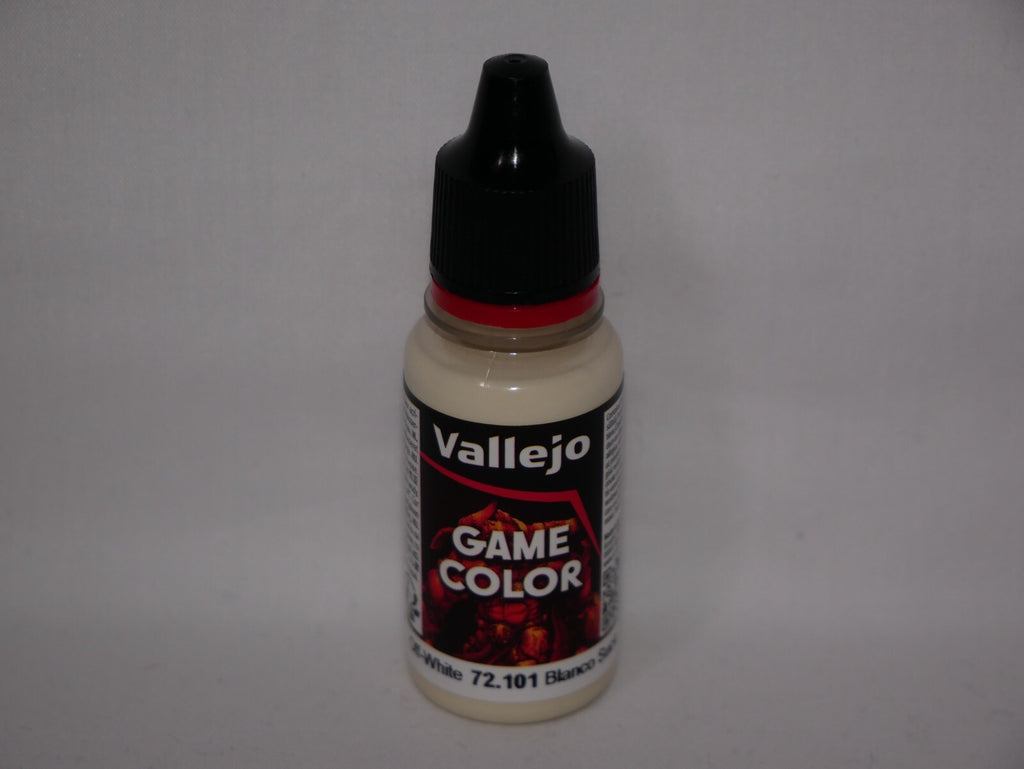 Vallejo Game Color Acrylic Range Off-White 18ml/0.6 fl oz Dropper Bottle 72.101