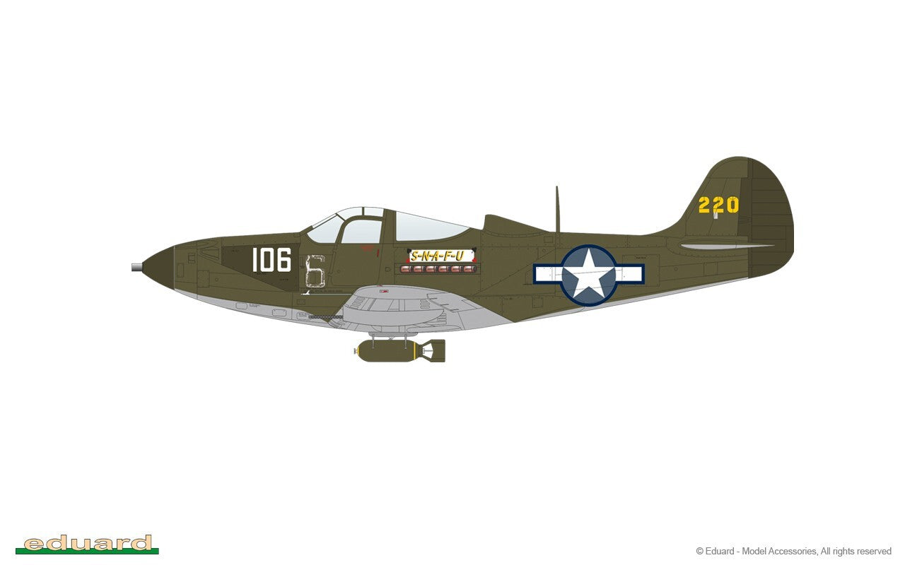 Eduard 1:48 Scale WWII Bell P-39Q Airacobra Weekend Edition Plastic Kit - 8470