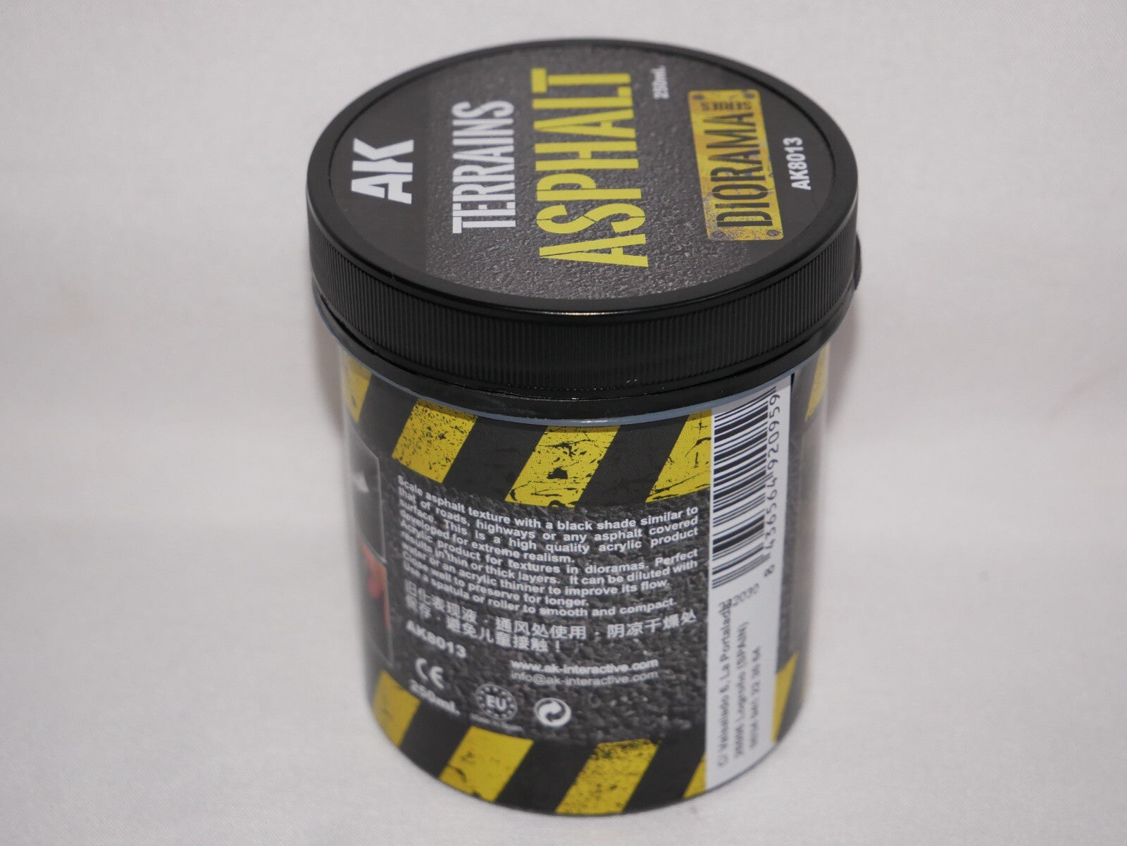 AK Interactive Diorama Terrains Scale Asphalt texture Acrylic 250ml Tub - AK8013