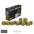 Warlord Games Bolt Action 1:56 Scale 12x Sand Coloured Order Dice - (402610007)