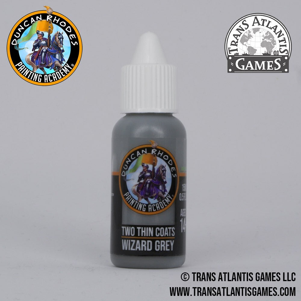 Duncan Rhodes Painting Academy Two 'Thin Coats' Wizard Grey 15ml Bottle - 10022