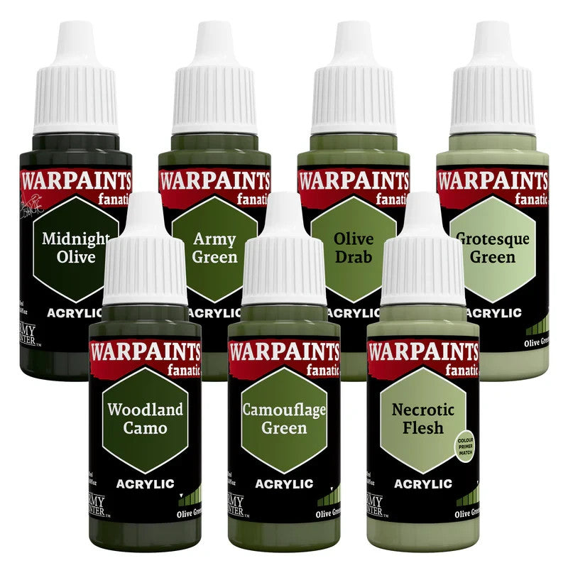 The Army Painter Warpaints Fanatic Flexible Triade Plus+ Olive Greens Set WP8091