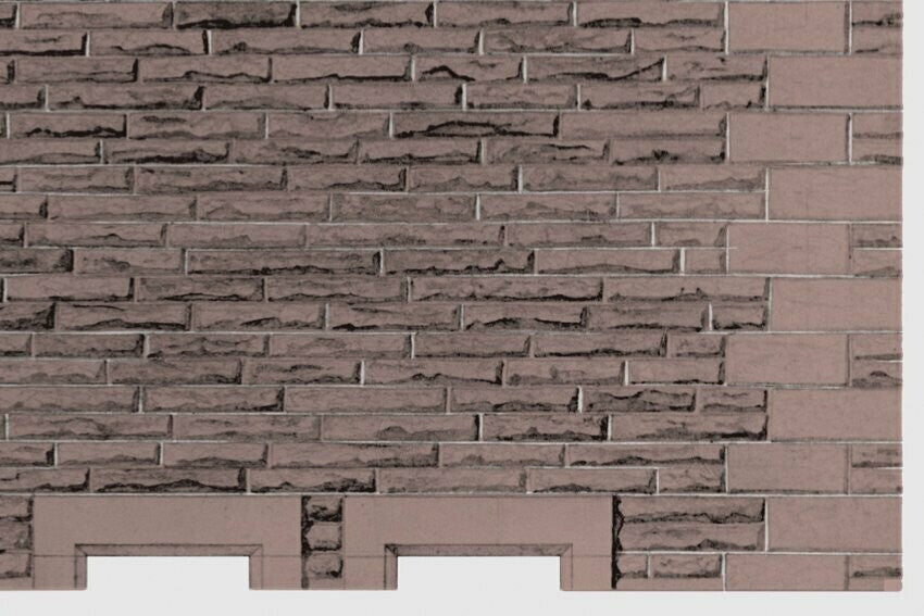 Superquick Kits 1:76 Scale Red Sandstone Walling Coursers Style For HO/OO - D11