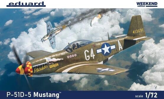 Eduard 1:72 Scale North American P-51D-5 Mustang Weekend Edition Model Kit 7476
